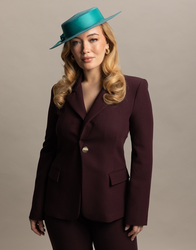 Morgan & Taylor - Clarke Racewear Boater in Teal Blue