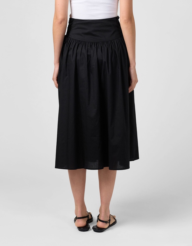 MVN - Tie Side Midi Skirt