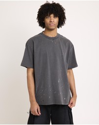 Black Noise White Rain - Trashed T-Shirt