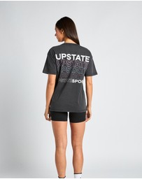 Upstate - Thrive Tee - Washed Black Stacked