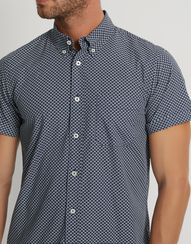 Oxford - Tottenham Cotton Printed Short Sleeve Shirt