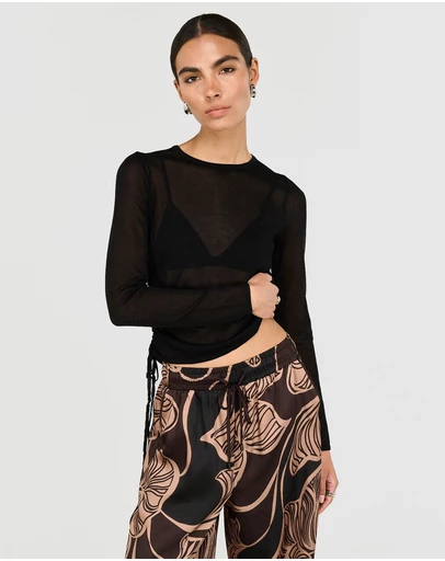 Staple the Label - Leni Drawstring Sheer Knit
