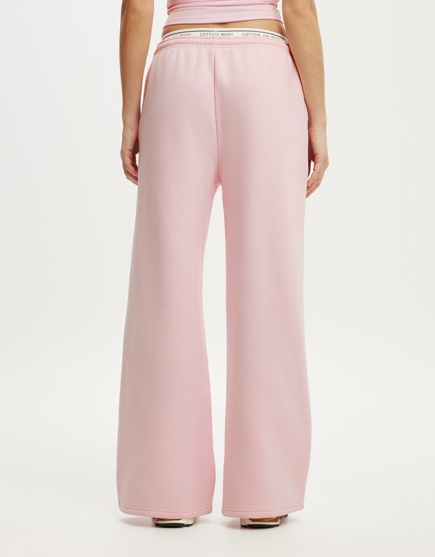 Cotton On Body Active - Plush Tie Waist Wide Leg Sweatpants