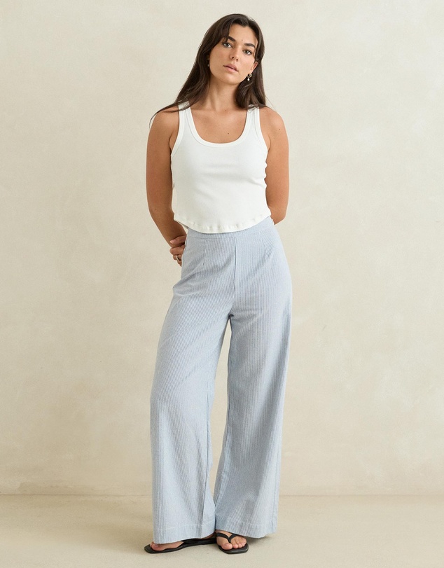 Rhythm - Valley Stripe Wide Leg Pants - ICONIC EXCLUSIVE