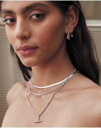 Arms Of Eve - Marcella Double Stack Silver Necklace