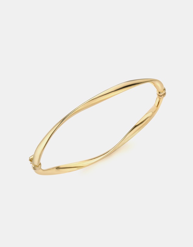 Zoe Olivia - 9K Gold Organic Twist Bangle