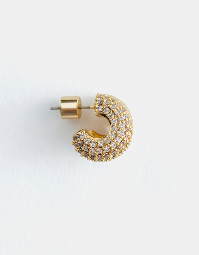& Other Stories - Two-Part Crystal Hoop Earrings