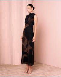 Azzurielle - Isolte Wrap Front Maxi Dress