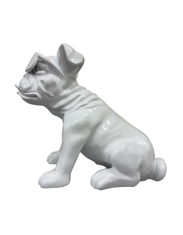 Urban Attitude - Urban Attitude Bulldog Statue - Gloss White