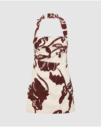 Shona Joy - Emmett Halter Draped Mini Dress