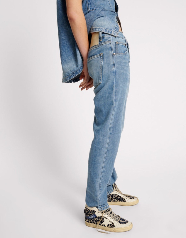 ONE TEASPOON - Blue Rapture Truckers Low Waist Straight Leg Denim Jeans