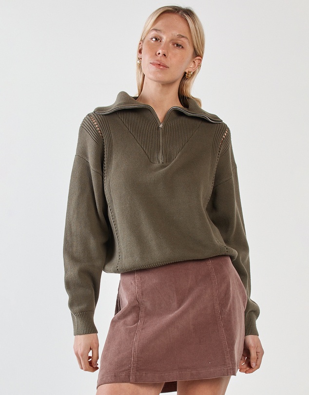 Sass - Esti Pointelle Zip Up Knit