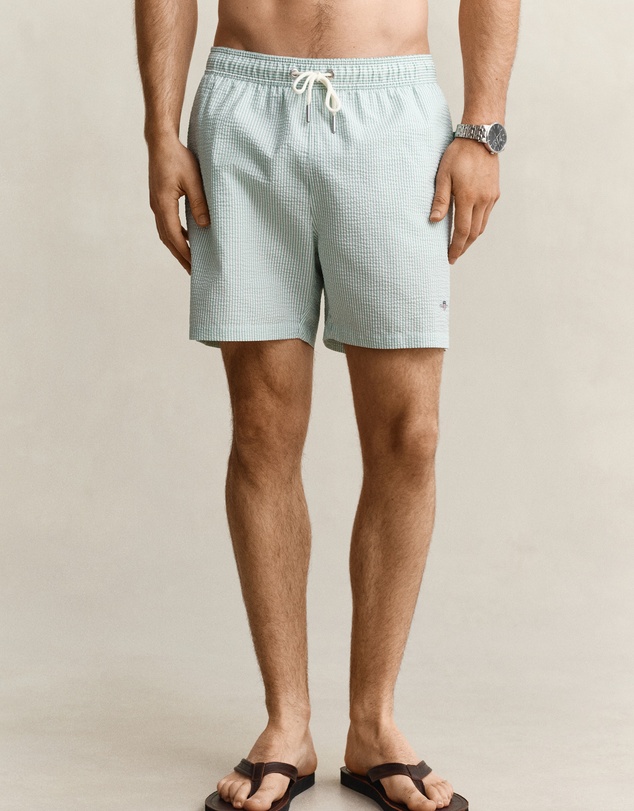 Gant - Striped Seersucker Swim Shorts