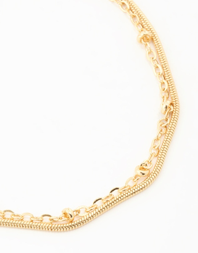 Lovisa - Gold Plated Ball Layered Bracelet