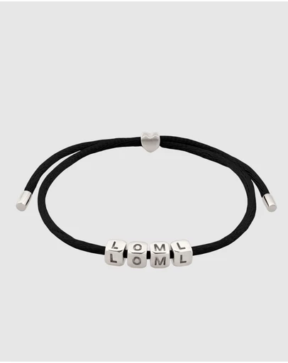 Elli Jewelry - Love of my Life Black Satin Bracelet