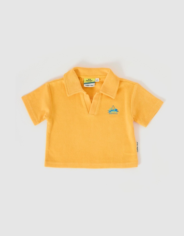 Goldie + Ace - Go For Gold Terry Towelling Polo Shirt - Babies-Kids