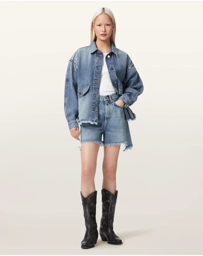 AllSaints - Frankie Stud Shorts