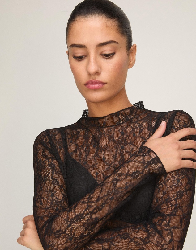 Hunkemoller - LS Allover Lace Slip Dress