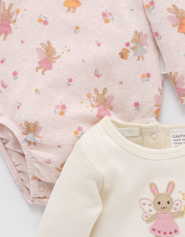 Purebaby - 2 Pack Bodysuit -Kids-Babies
