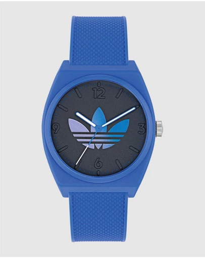 adidas Originals - Project Two Analogue 38mm Black Dial and Blue Resin Strap