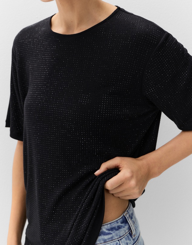 UNISON - Metallic Crew Tee