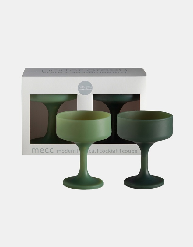 porter green - mecc | silicone unbreakable cocktail glasses
