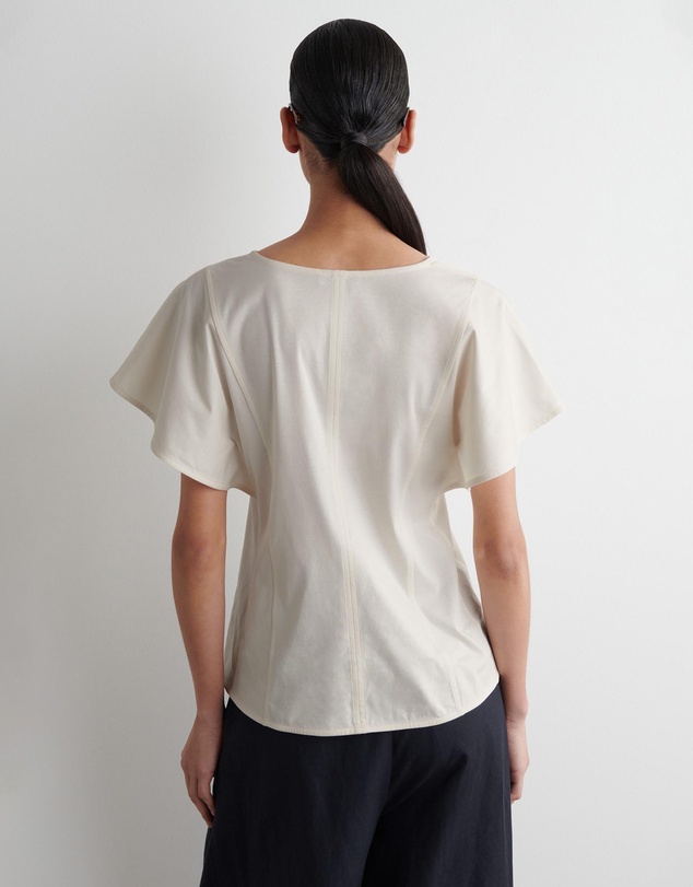 COS - Petal Sleeve Cotton Top