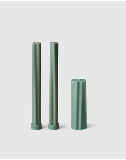 Black Blaze - Column Pillar Candle Combo