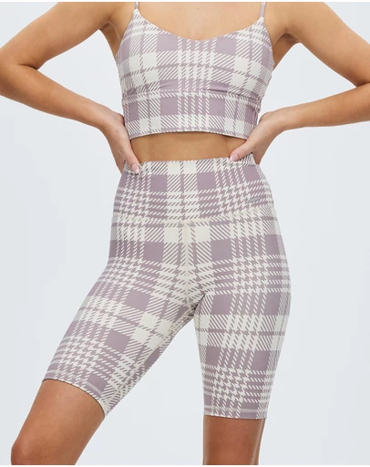 Aim'n - Plaid Check Biker Shorts