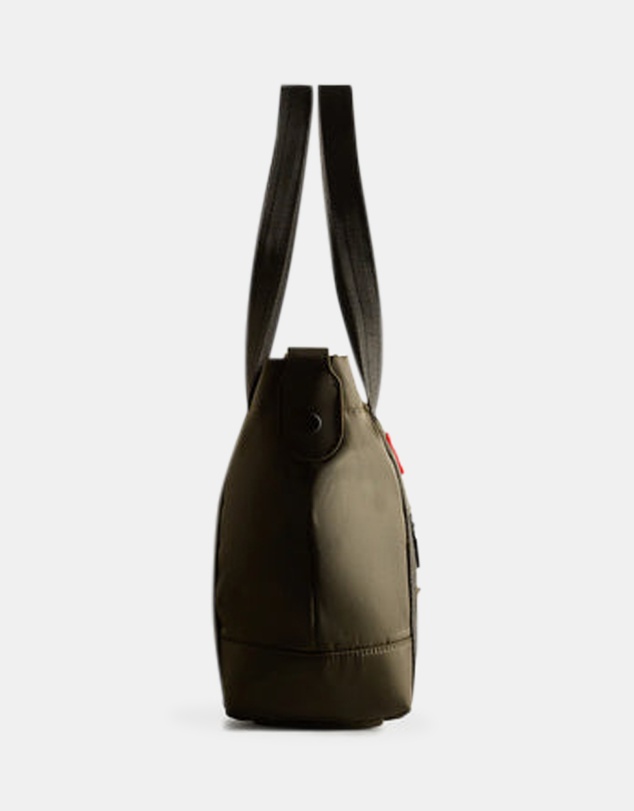 Hunter - Nylon Midi Topclip Tote - Dark Olive
