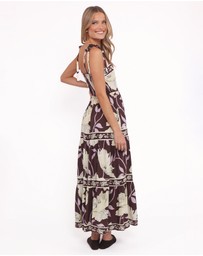 Petal & Pup - Leonor Maxi Dress - Yellow Brown Floral