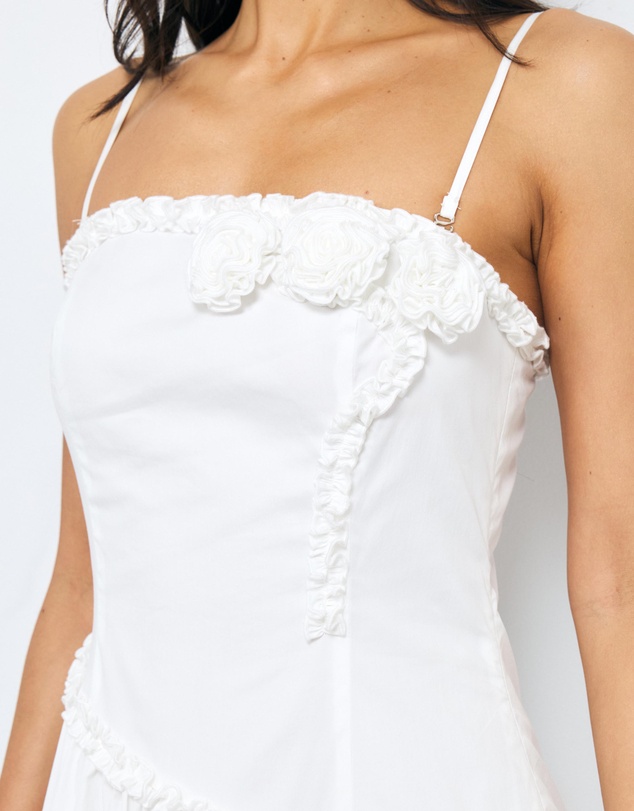 AERE - Avra Floral Detail Cotton Maxi Dress