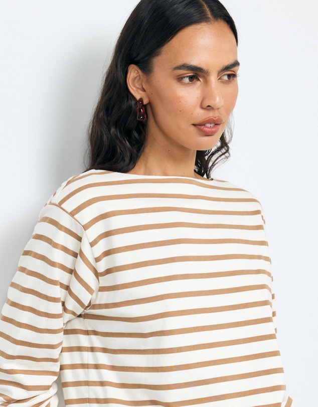 AERE - Boat Neck Stripe T-Shirt