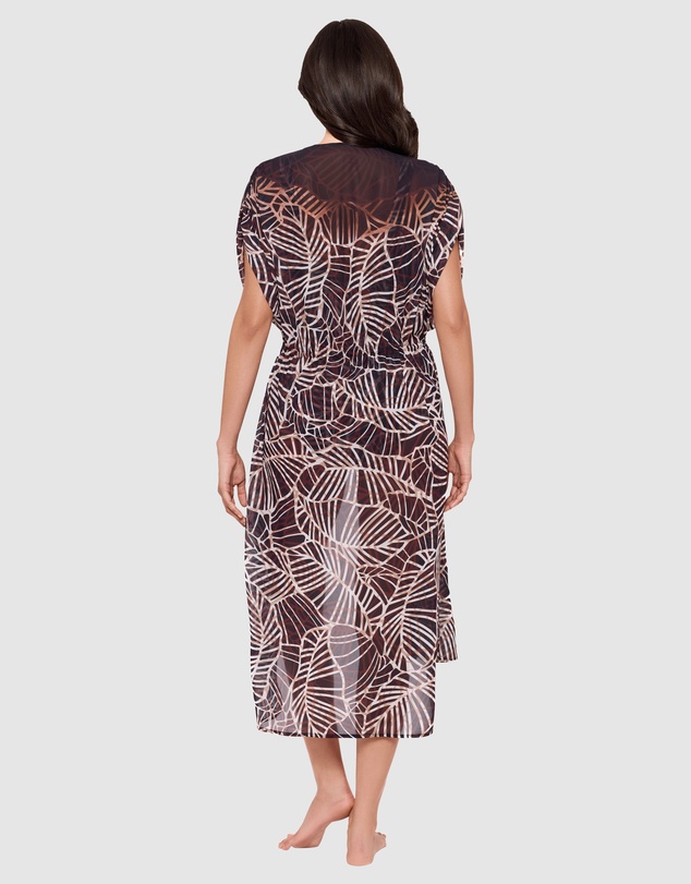 Miraclesuit Swimwear  - Let's Be Fronds Sheer Beach Cover Up Kimono
