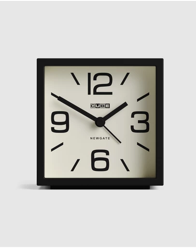 Newgate - Newgate Cube Mantel Clock-Black