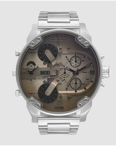 Diesel - Mr. Daddy 2.0 Silver Chronograph Watch