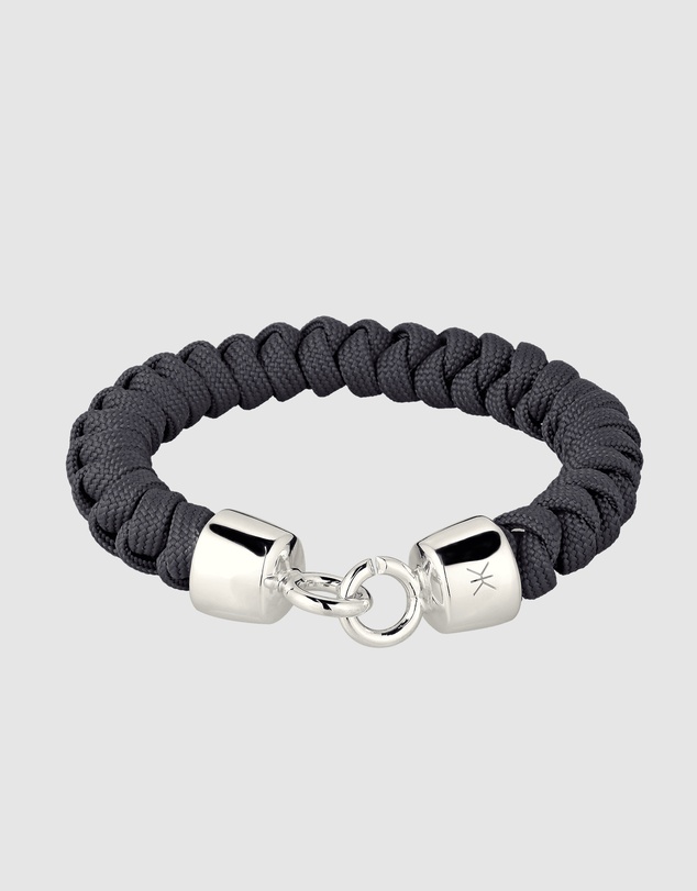 Kuzzoi - Kuzzoi Charcoal Braided Nylon Cord Bracelet