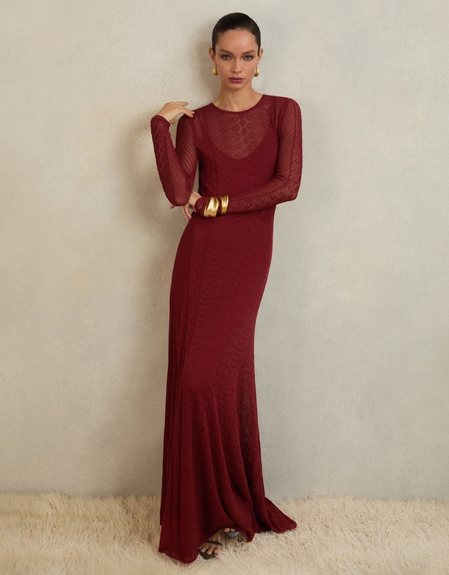 REISS - ATELIER Ami Pointelle-Knit Maxi Dress