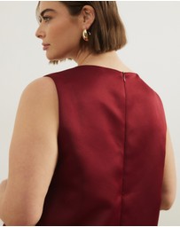 Atmos&Here Curvy - Poppy Structured Satin Mini Dress