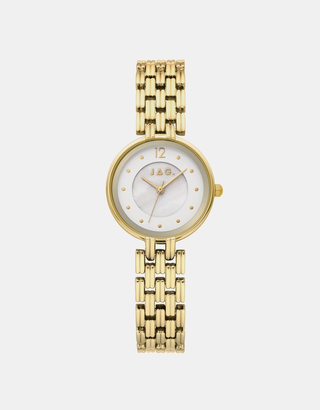 Jag - Iluka Womens White MOP Dial 30mm Gold Watch