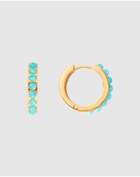 FAIRLEY - Blue Opal Crystal Midi Hoops