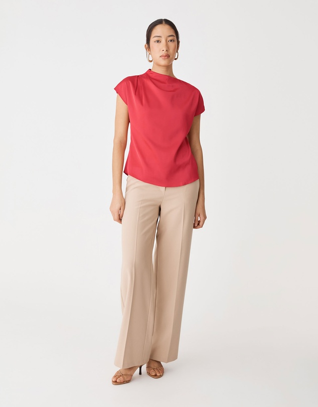 Forcast - Zafina Pleated Draped Top