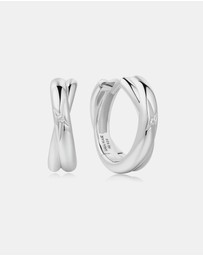 Ania Haie - Ania Haie Silver Cross Duo Huggies