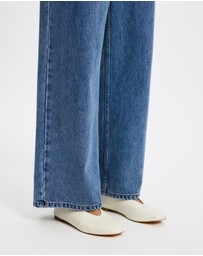 AERE - Lani Leather Ballet Flats