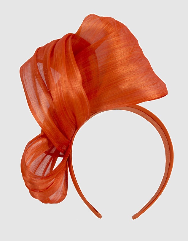 Fillies Collection - Bespoke Orange Bow Racing Fascinator