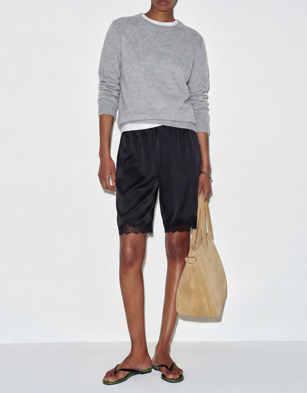 Reformation - Clara Silk Bermuda Shorts