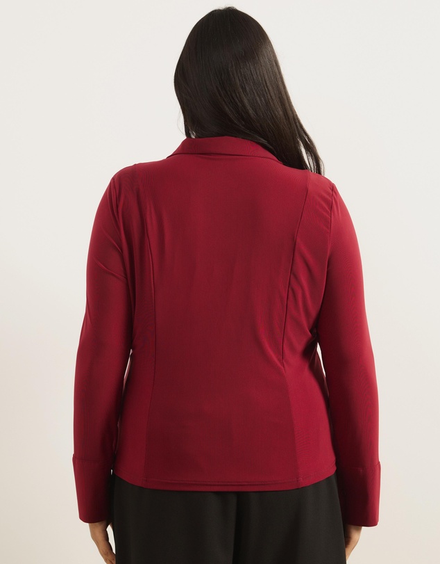 Atmos&Here Curvy - Willa Long Sleeve Mesh Shirt