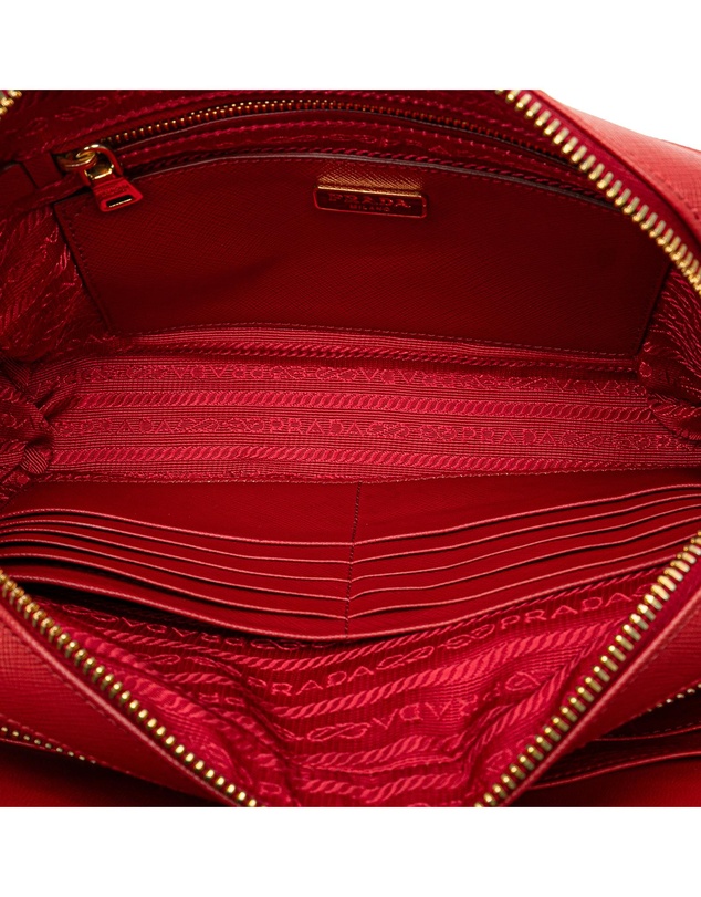 Pre-Loved by Azura Reborn - Pre-Loved prada Saffiano Leather Crossbody Bag with Adjustable Strap and Zip Closure