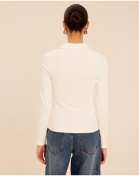 AERE - Tess Button Through Top