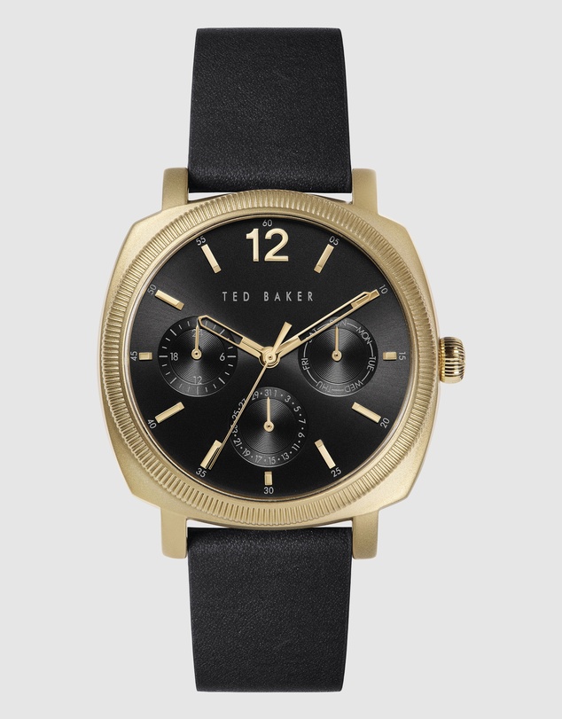 Ted Baker - Caine Urban 42mm Black Leather Watch